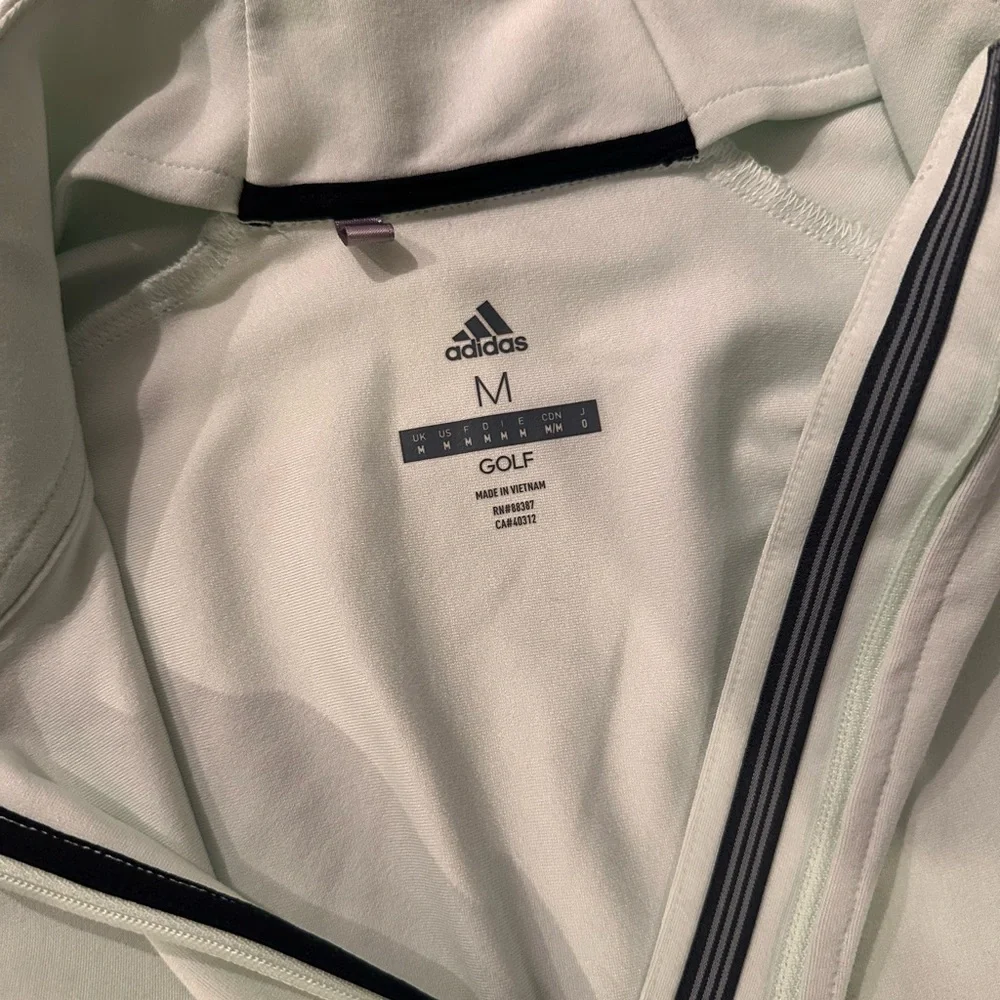 Adidas Mint Green Quarter-Zip Pullover - Picture 3 of 10
